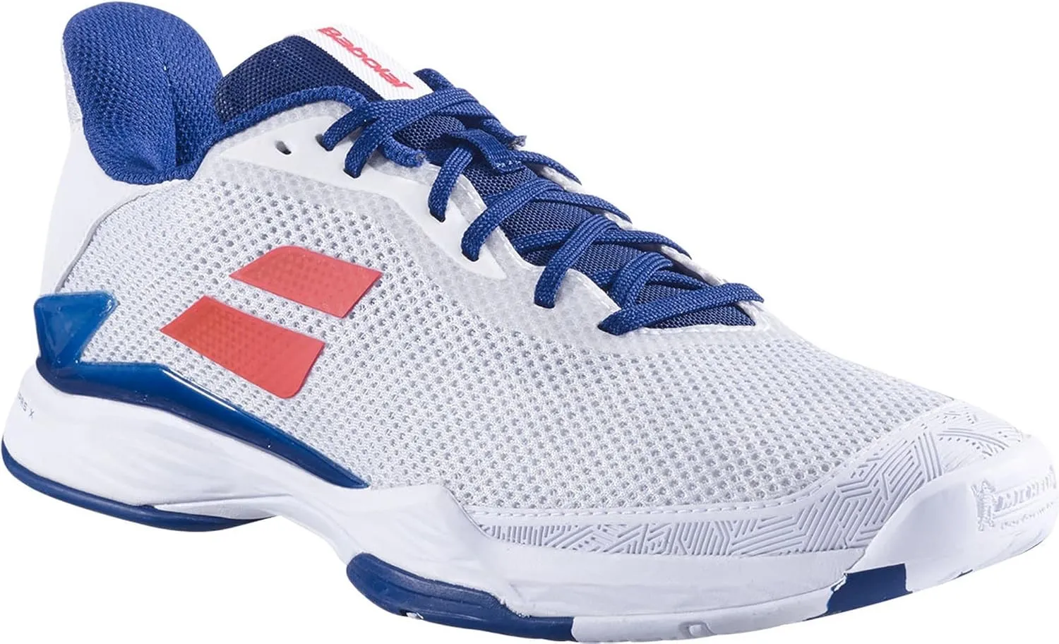 Babolat Unisex-Adult Jet Tere All Court Tennis Shoes, White/Estate Blue (Men's US Size 8)