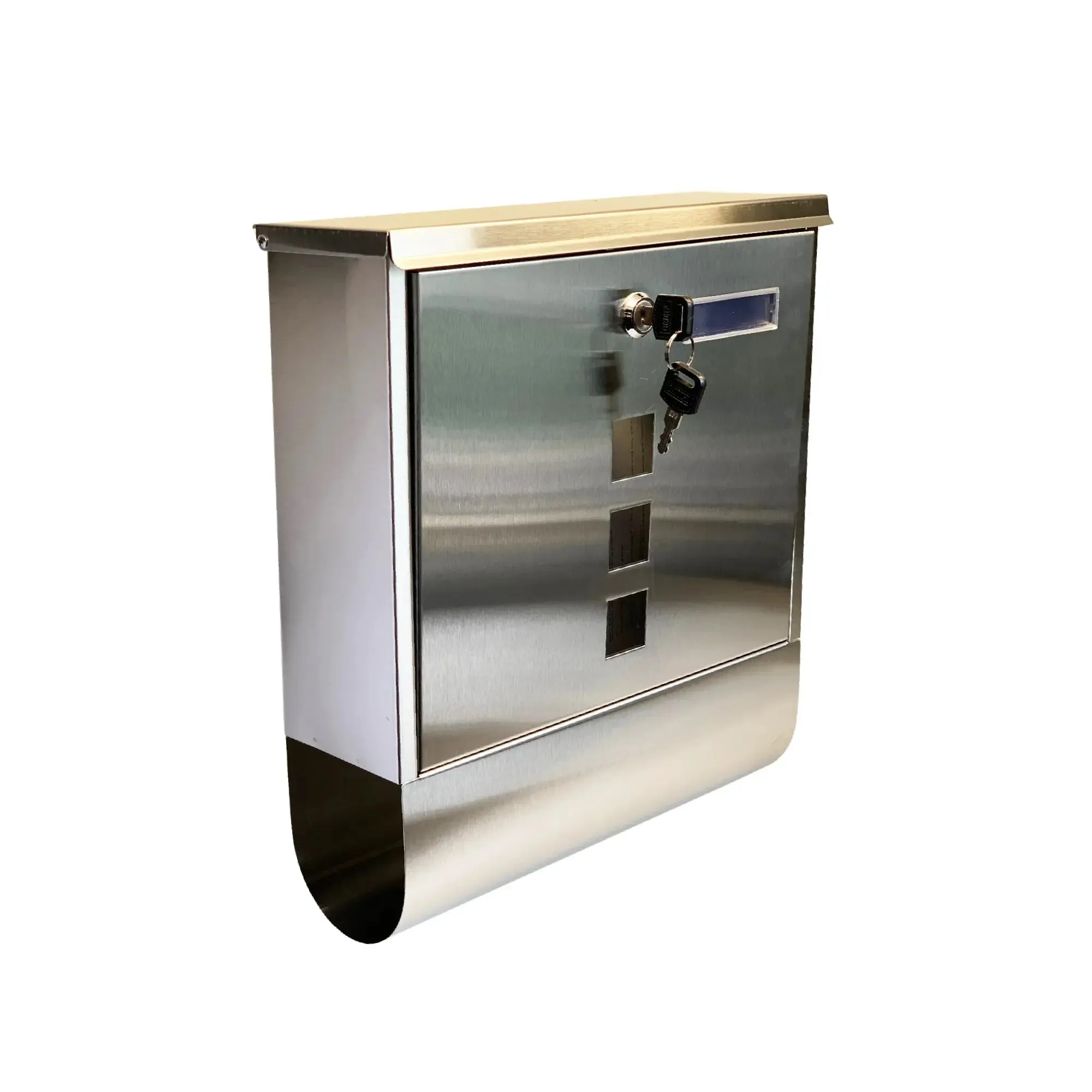 Buckingham Wall Mounted Large Stainless Steel Lockable Mail Box Post Letter Box Newspaper Box Slot Premium