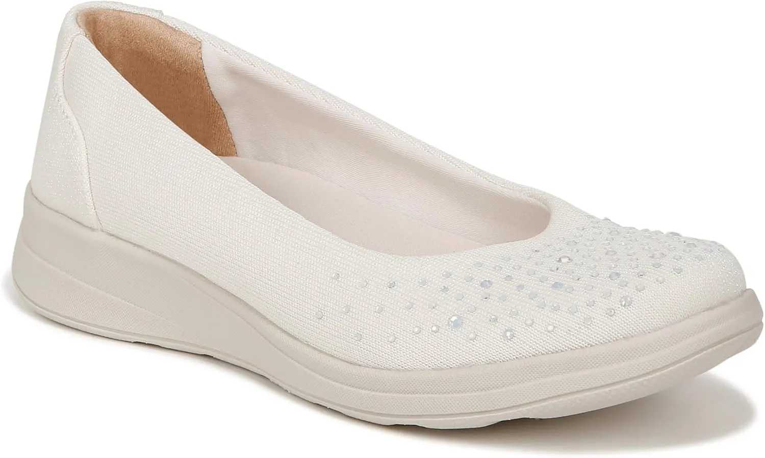BZees Women's Golden Bright Machine Washable Slip on Loafer Sneaker