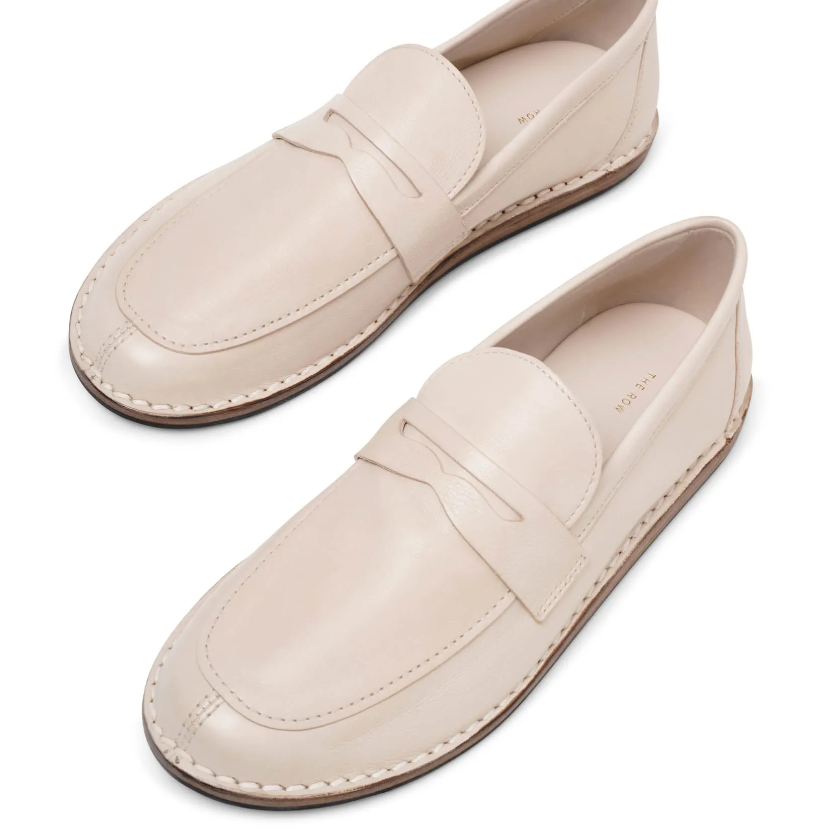 Cary taupe leather loafers