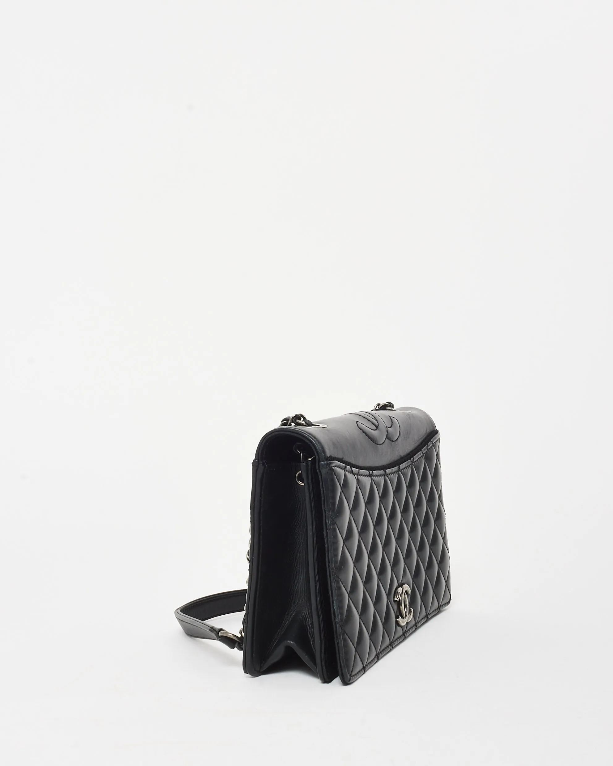 Chanel Black Lambskin Ballerina Flap Crossbody Bag