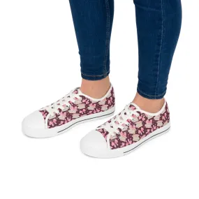 Coquette Pink Bows & Books Sneakers Step Out in Style with Stunning USA Symbol! Perfect for Everyday Wear and Proud Americans. Durable, High-Quality Footwear Everyday Activities