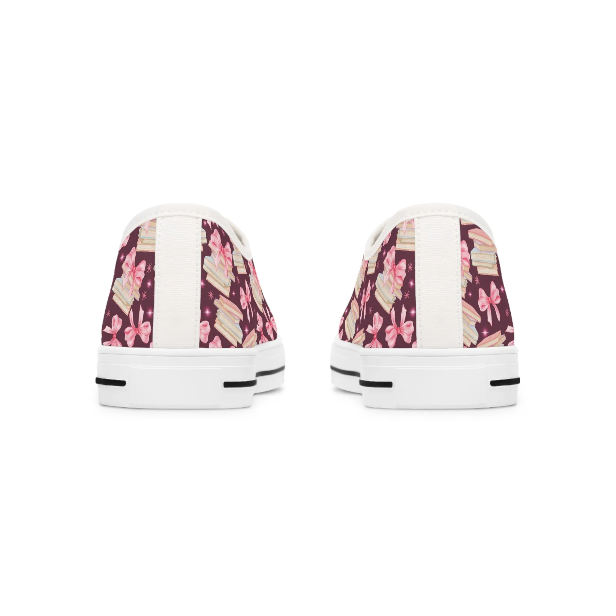 Coquette Pink Bows & Books Sneakers Step Out in Style with Stunning USA Symbol! Perfect for Everyday Wear and Proud Americans. Durable, High-Quality Footwear Everyday Activities