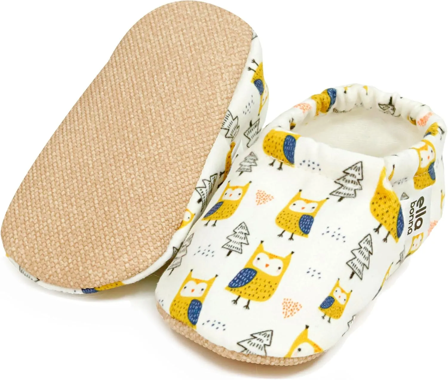 Ella Bonna Cotton Toddler Slippers Baby, Boys Slippers Non-Slip Soft Sole, Stay On Kids Slippers Girls, Baby Booties Socks, Slippers for Girls, Newborn Shoes, Rainbow, 0-6 Months