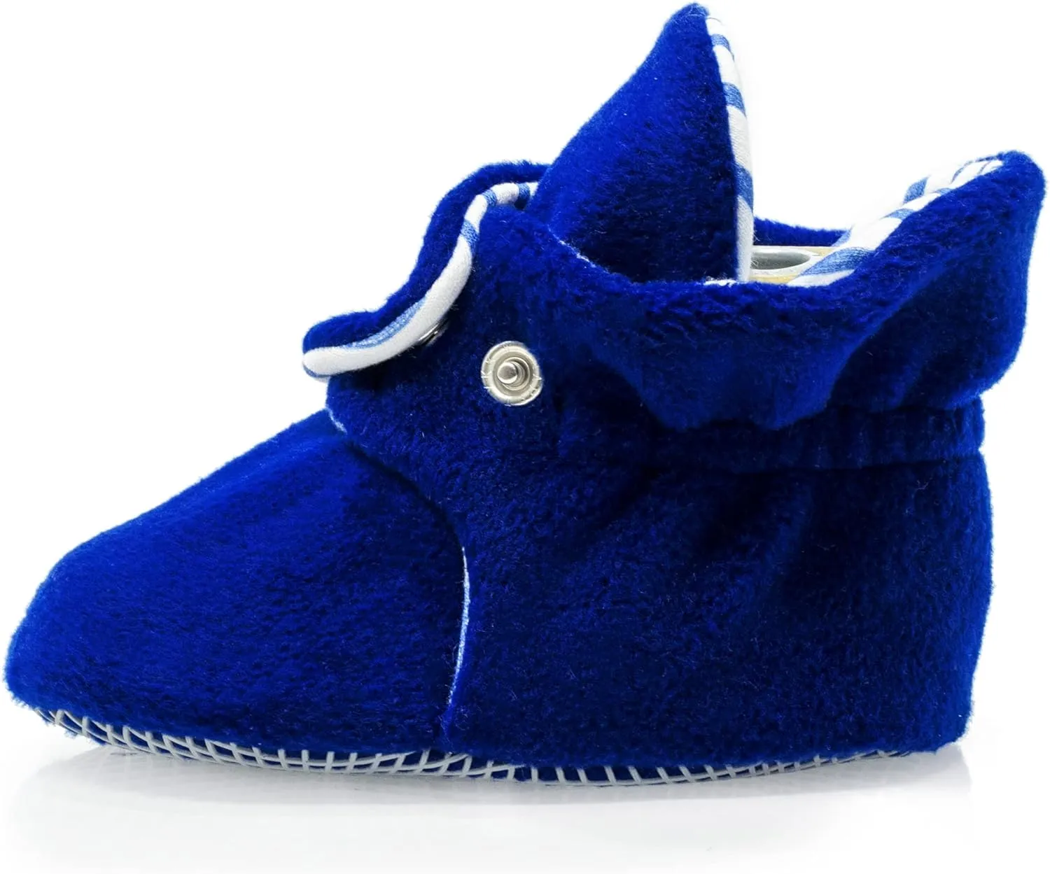 Ella Bonna Fleece Baby Booties, Three Snap Baby Slippers, Unisex Baby Gifts, Non-Slip Newborn Booties for Boys and Girls, Infant Baby Shower Shoes Months