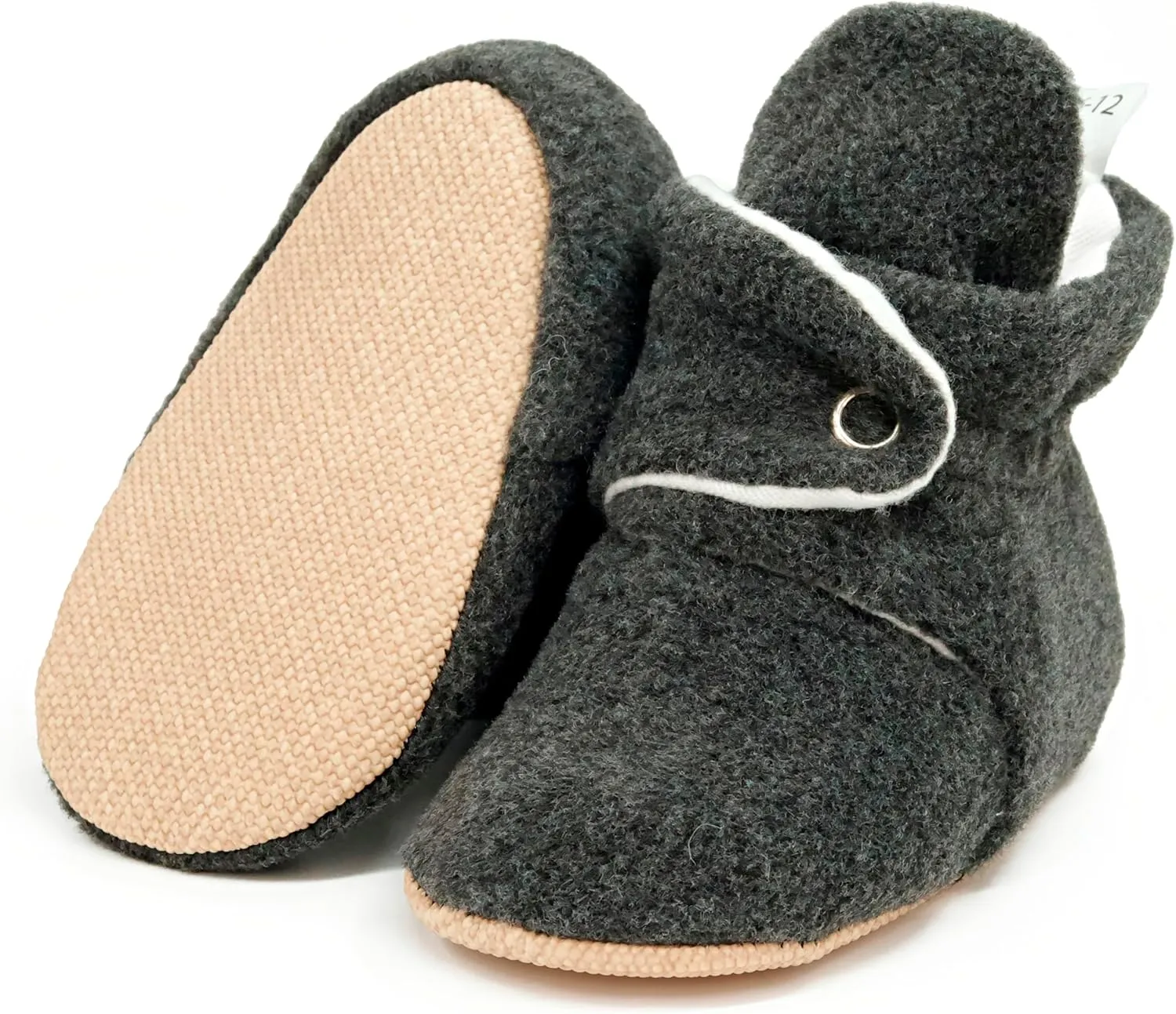 Ella Bonna Fleece Baby Booties, Warm Organic Infant Booties