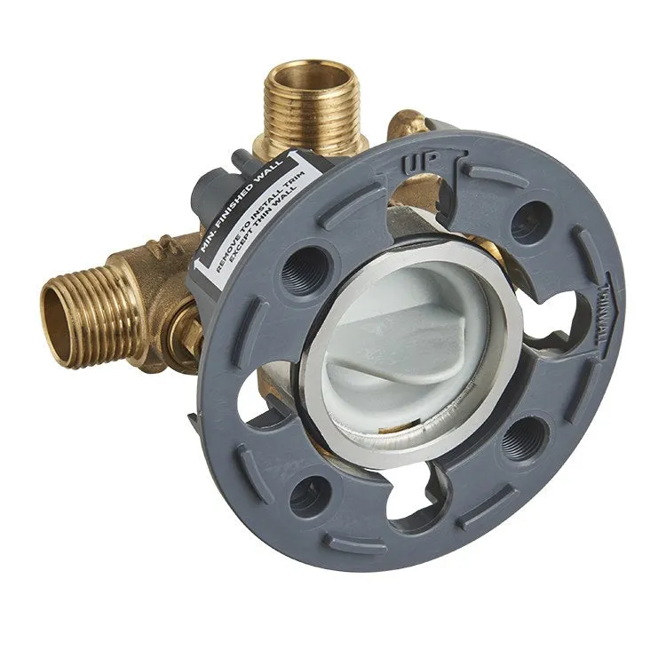 Flash Shower Rough-in Valve with Universal Inlets and Outlets and Screwdriver Stops