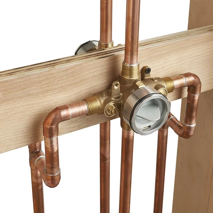 Flash Shower Rough-in Valve with Universal Inlets and Outlets and Screwdriver Stops
