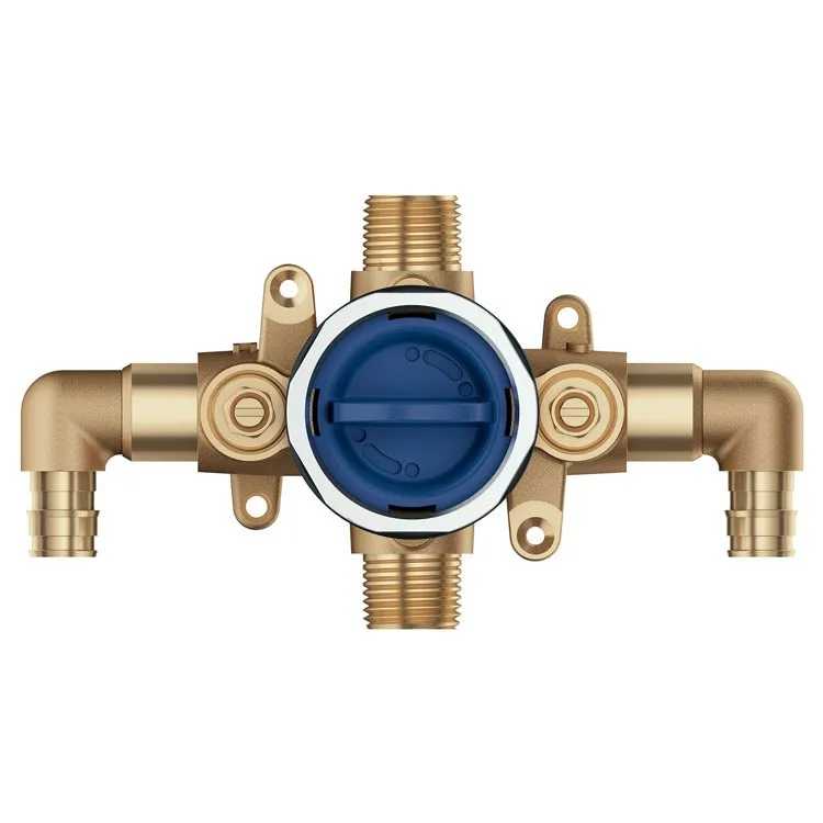 GrohSafe 3.0 Pressure Balance Rough-In Valve with 1/2" PEX Cold Expansion Elbow Inlets and 1/2" Universal Outlets