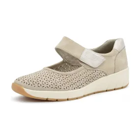 Jana 24664-42 Wedge touch fastening Bar Shoe TAUPE 24664-42