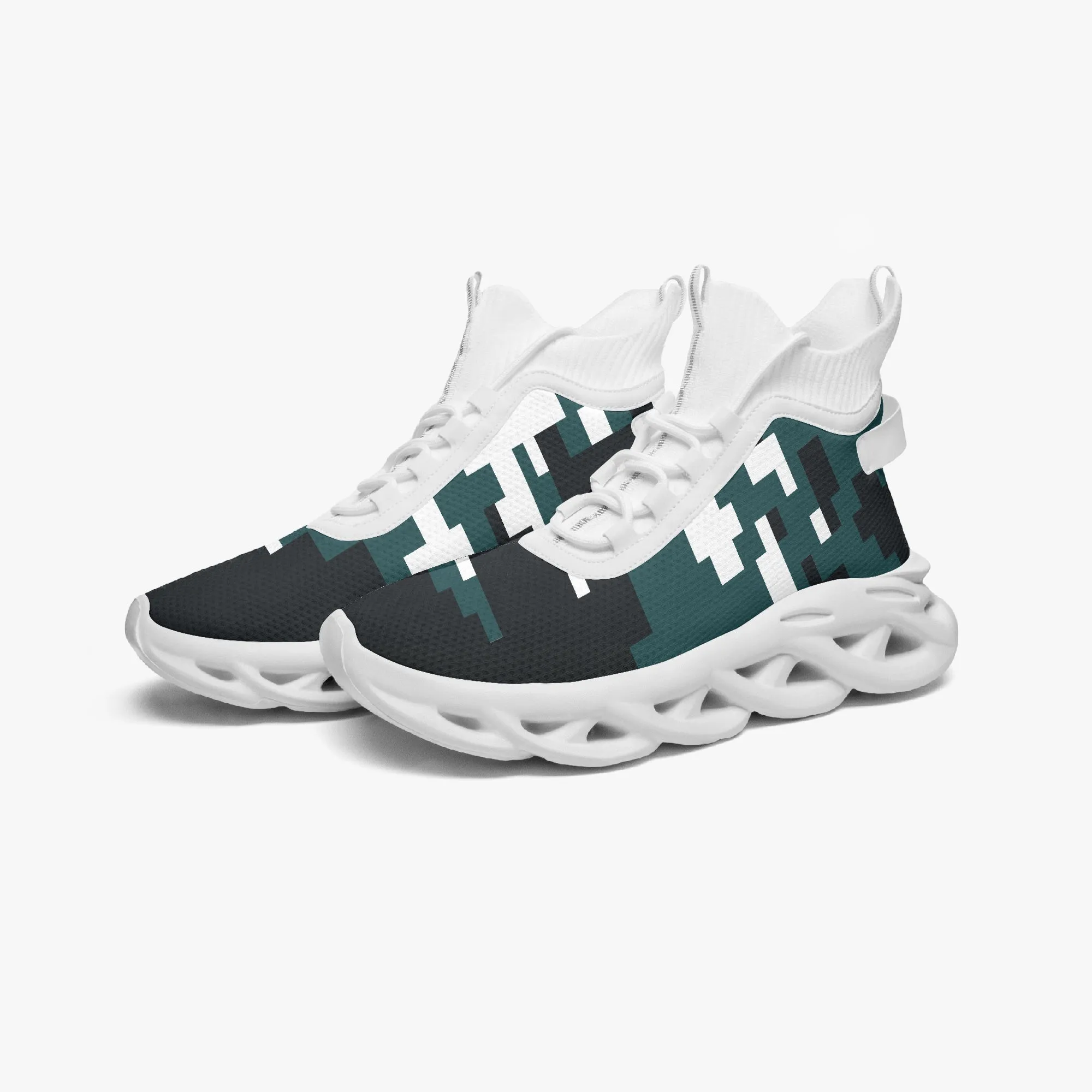 Kicxs PHI High-top Bounce Mesh Knit Sneakers