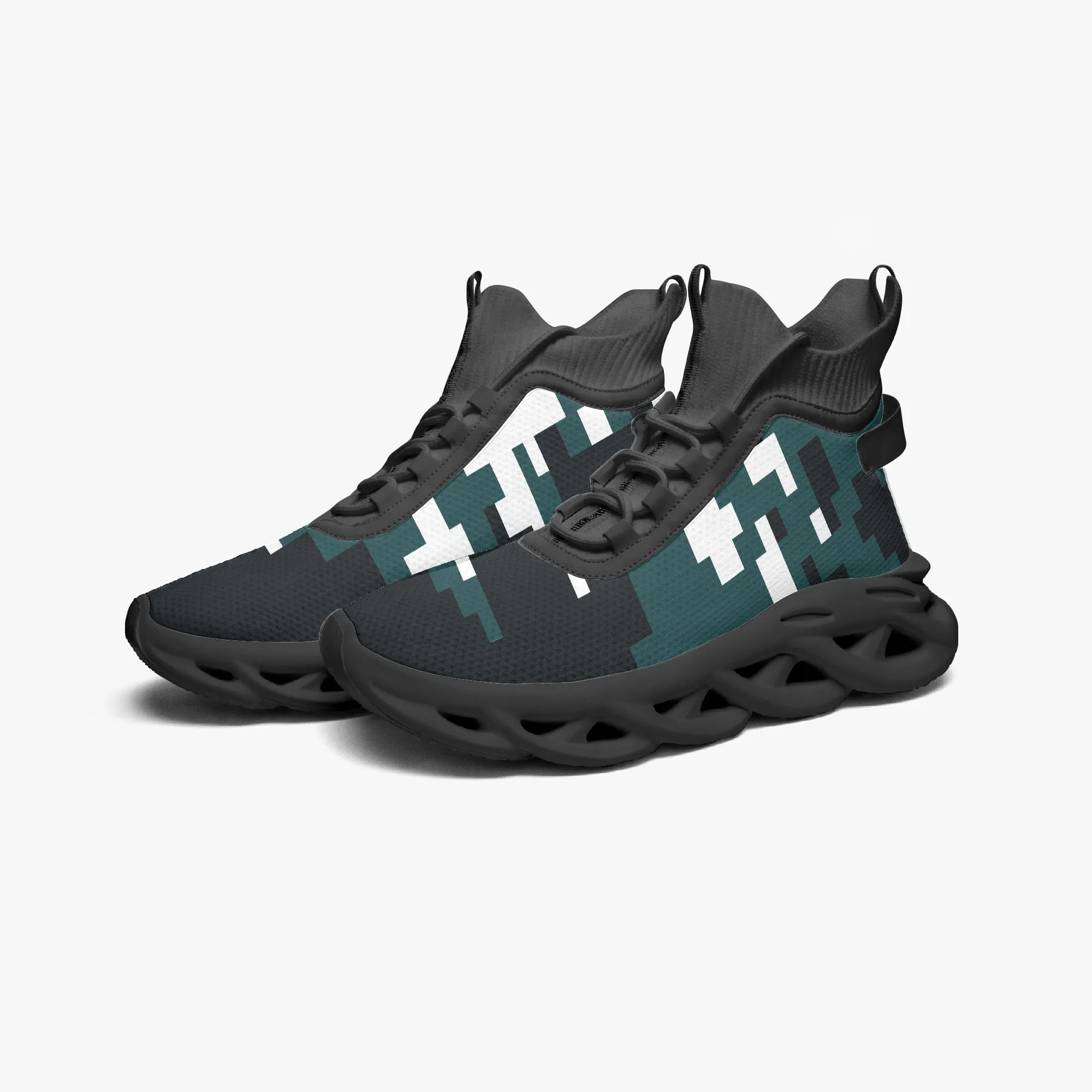 Kicxs PHI High-top Bounce Mesh Knit Sneakers