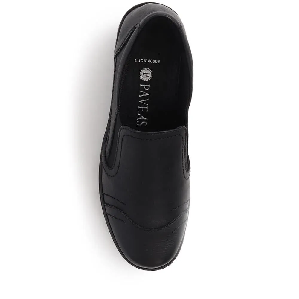 Leather Slip-On Shoes - LUCK40009 / 326 378