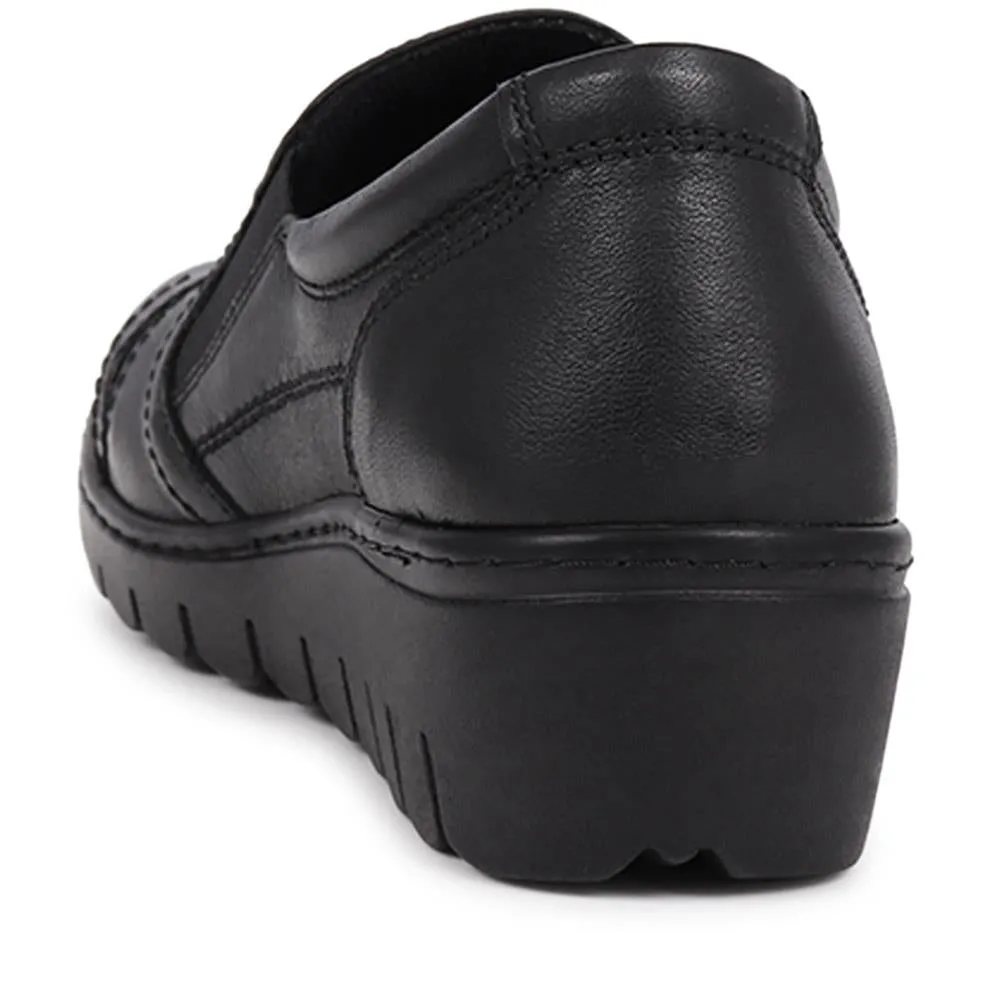 Leather Slip-On Shoes - LUCK40009 / 326 378