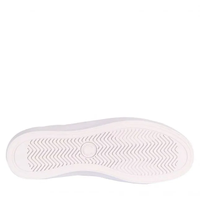 Mens Fred Perry White/Navy Baseline Leather Trainers