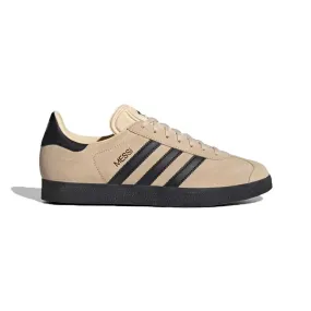 Men's Gazelle Messi Indoor Soccer Shoe - Crystal Sand/Core Black/Gold Metallic - Regular (D)