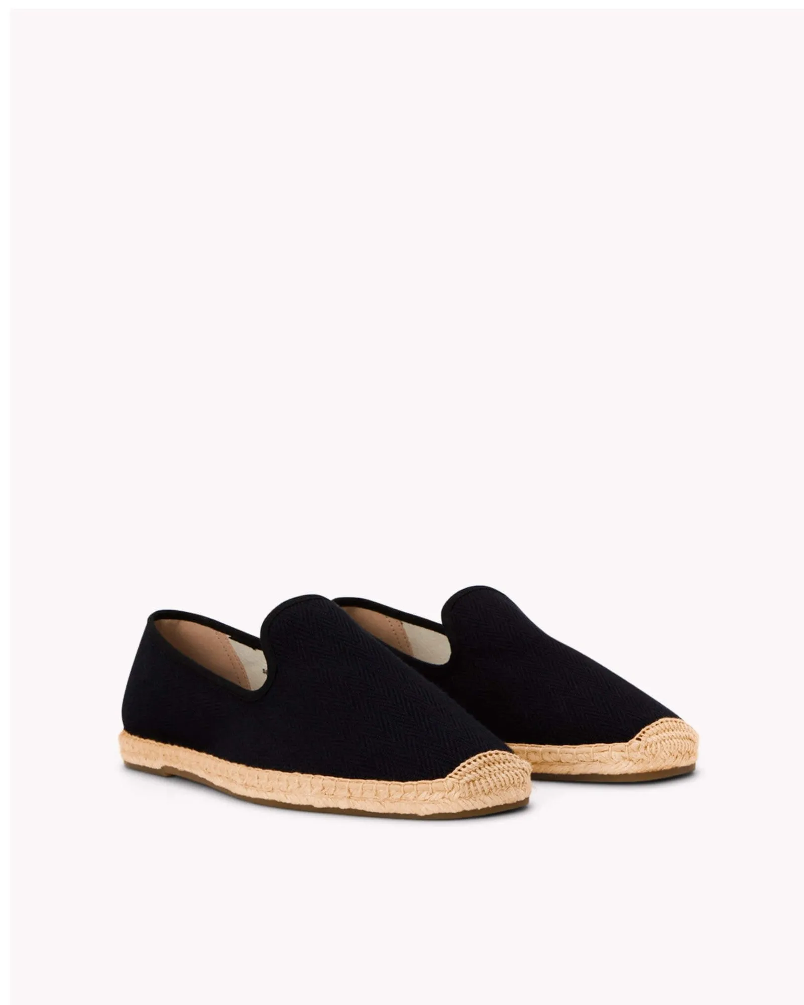 Mens_Espadrilles_The Smoking_Herringbone Colors_Black - Tonal