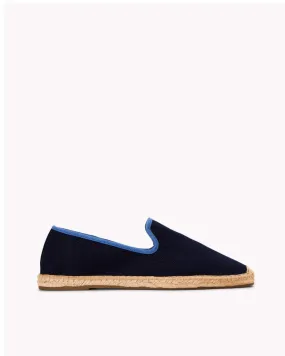Mens_Espadrilles_The Smoking_Herringbone Colors_Dark Navy - Blue