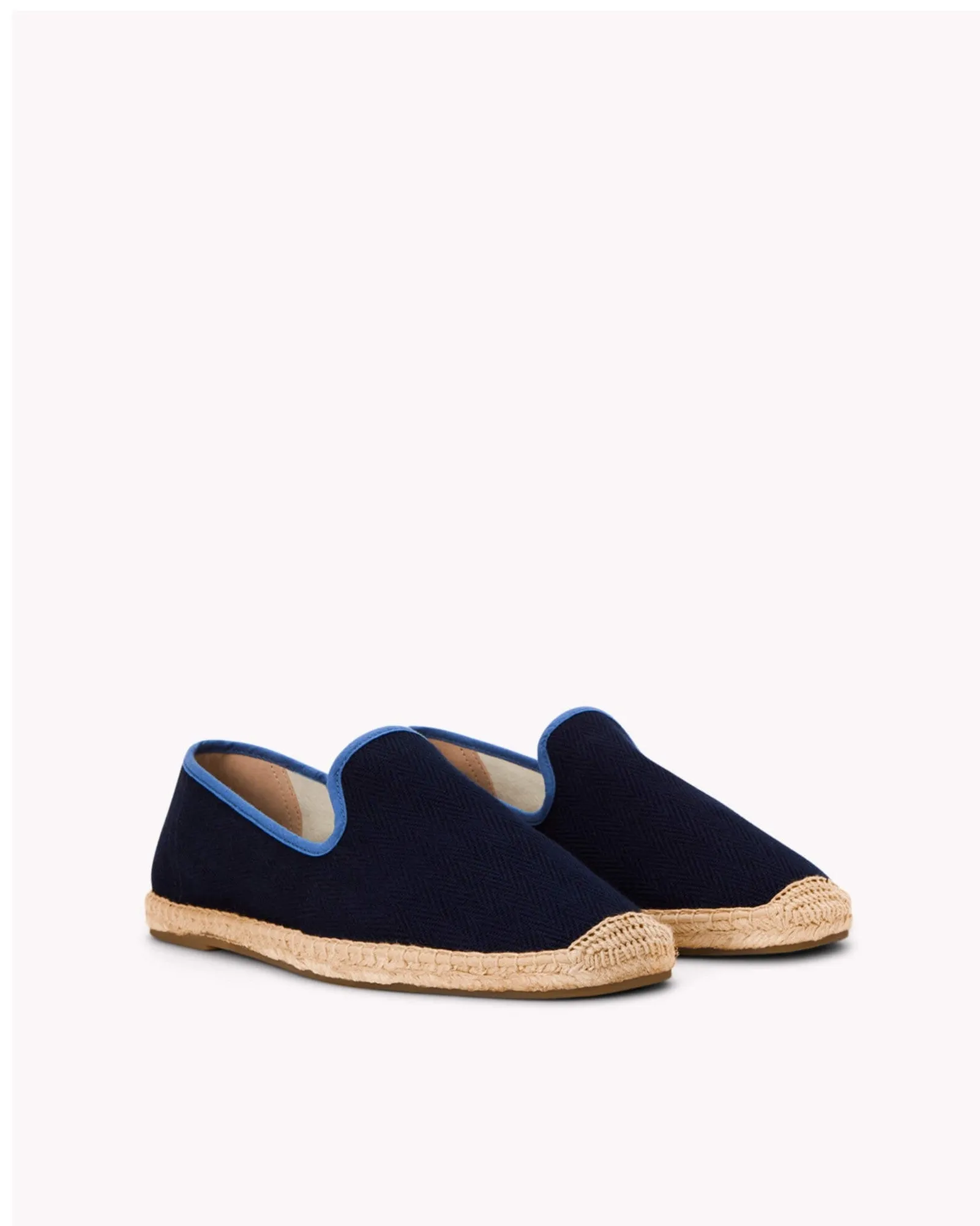 Mens_Espadrilles_The Smoking_Herringbone Colors_Dark Navy - Blue