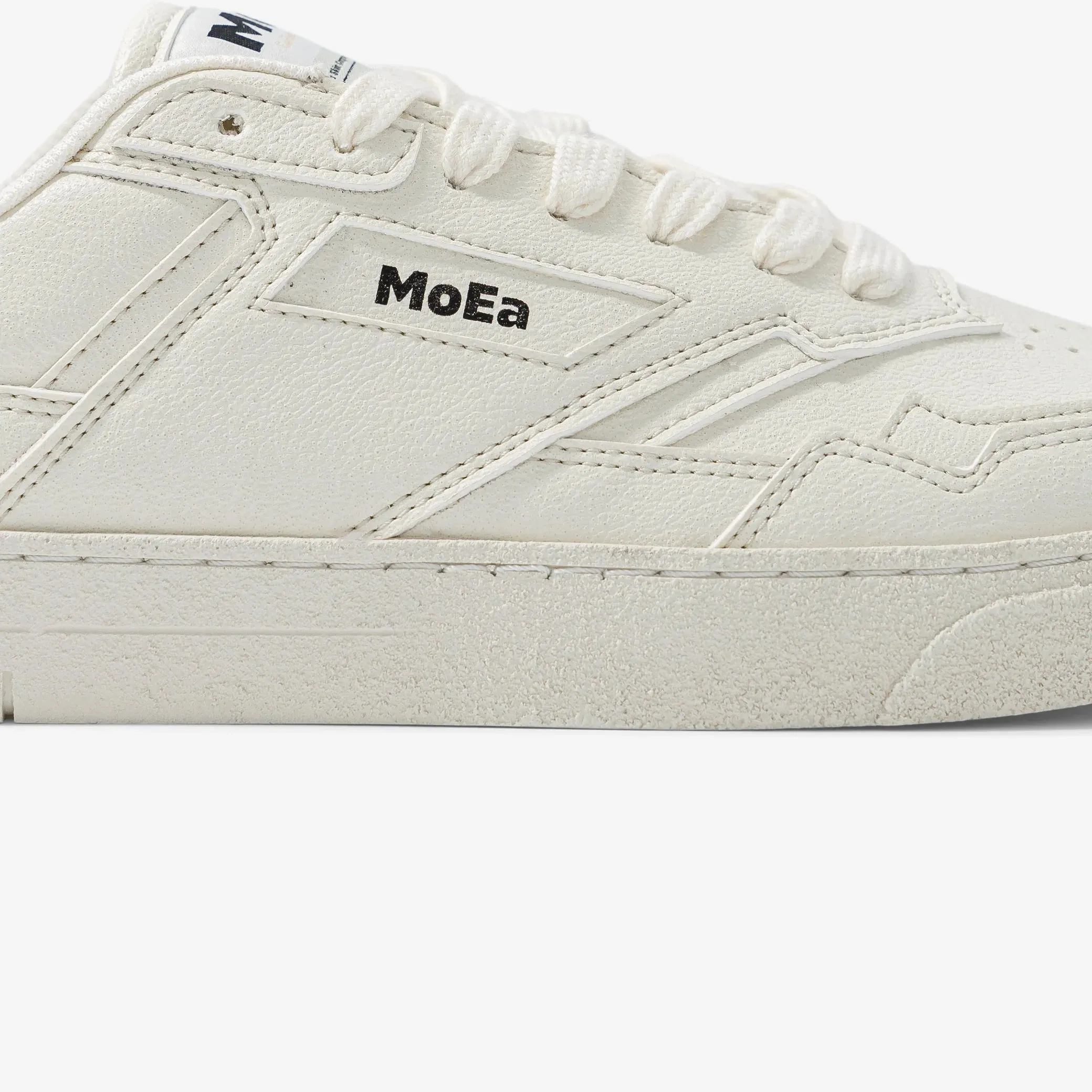 MoEa | GEN9 Corn Grained Vegan Sneakers | Pure White
