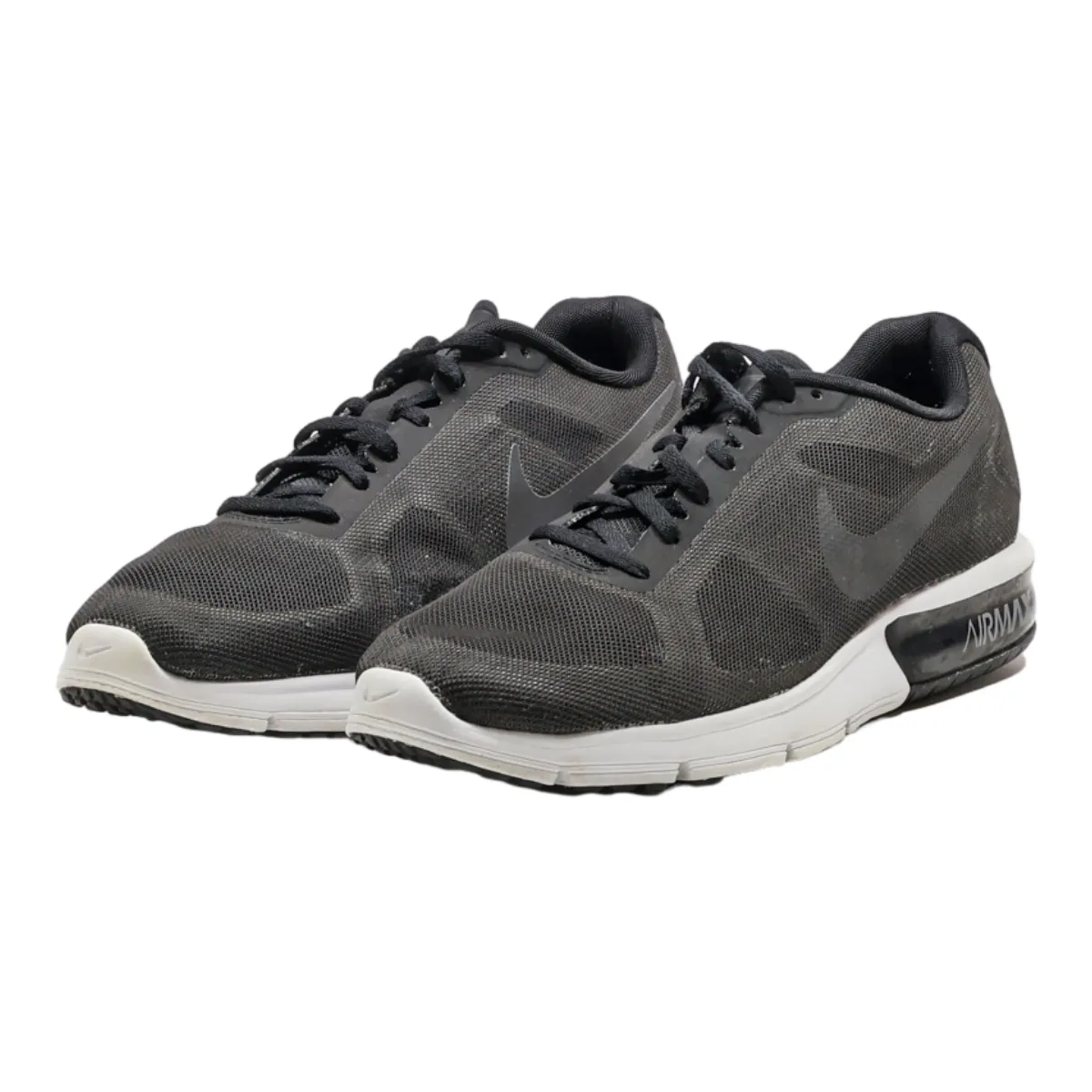 NIKE Air Max Sequent Sneaker Trainers Black Synthetic Mens UK 7.5