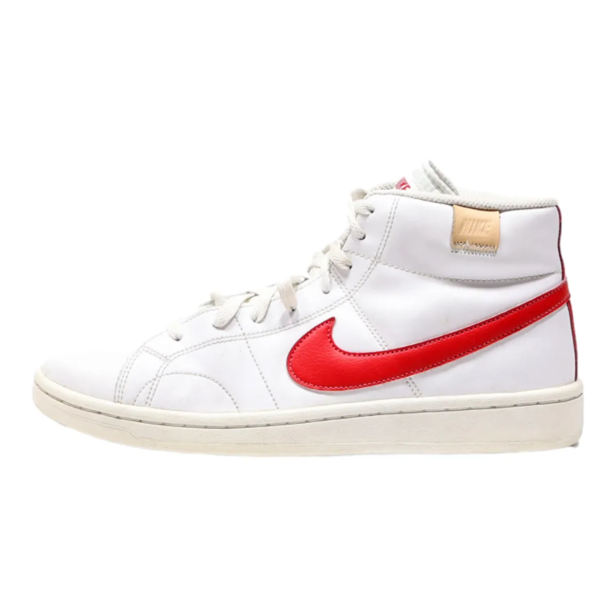 NIKE High Top Trainers White Leather Mens UK 8.5