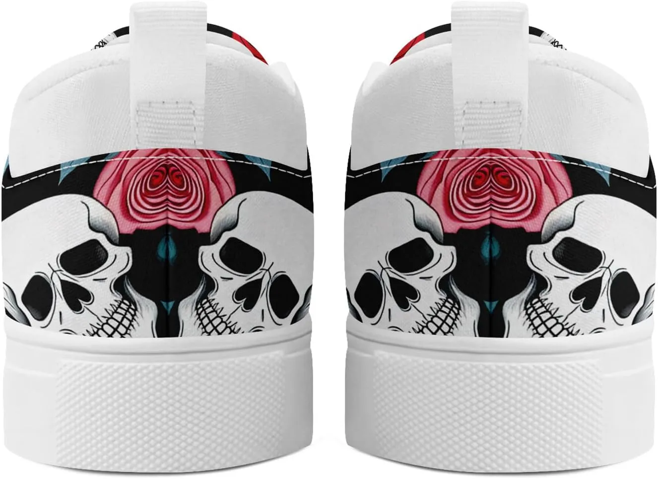 Skull Canvas Slip on Shoes Fashion Sneakers Loafers Casual Walking Shoes for Men Women
