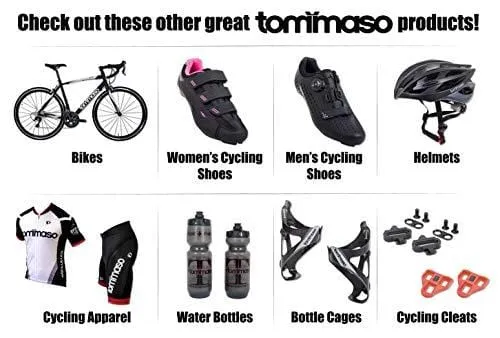 Tommaso Tiempo - Closeout XS, Small Sizes Only - Endurance Aluminum Road Bike, Carbon Fork, Shimano Sora, 18 Speeds, Aero Wheels - Black/Red/White - Extra Small