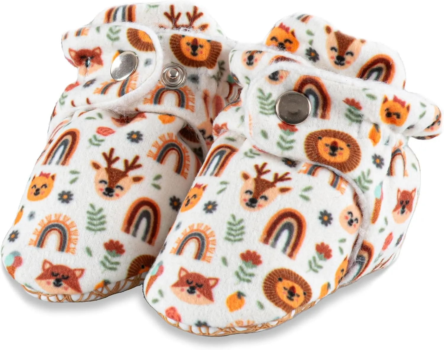 Unisex Cozy Fleece Baby Booties Cotton | Soft Sole and Non Slip
