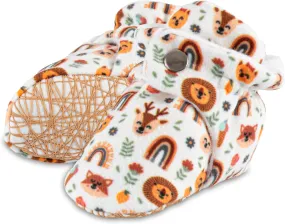 Unisex Cozy Fleece Baby Booties Cotton | Soft Sole and Non Slip
