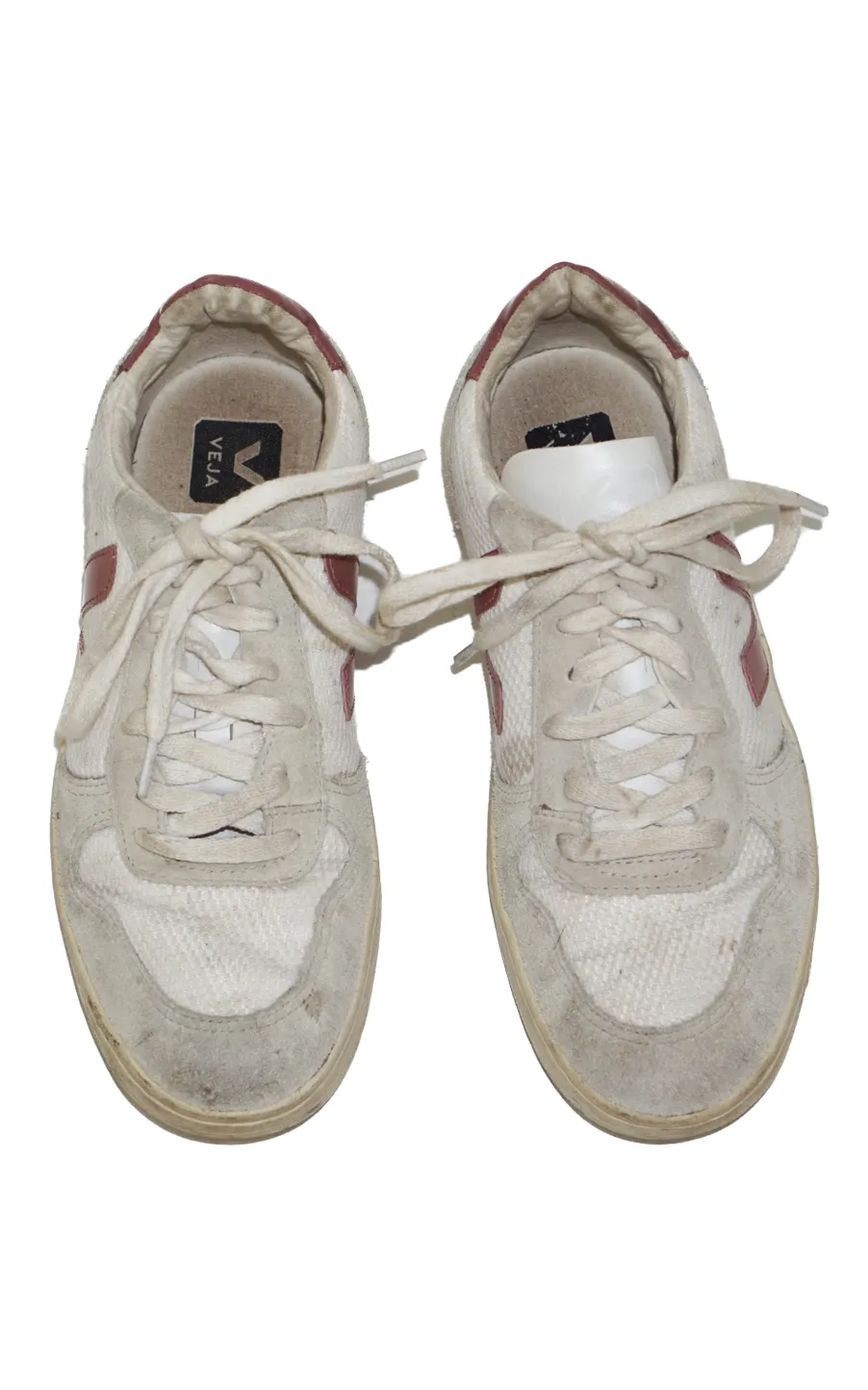 VEJA Logo Lace Up Sustainable Beige Sneakers