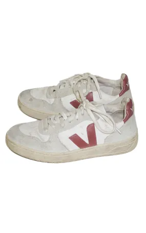 VEJA Logo Lace Up Sustainable Beige Sneakers
