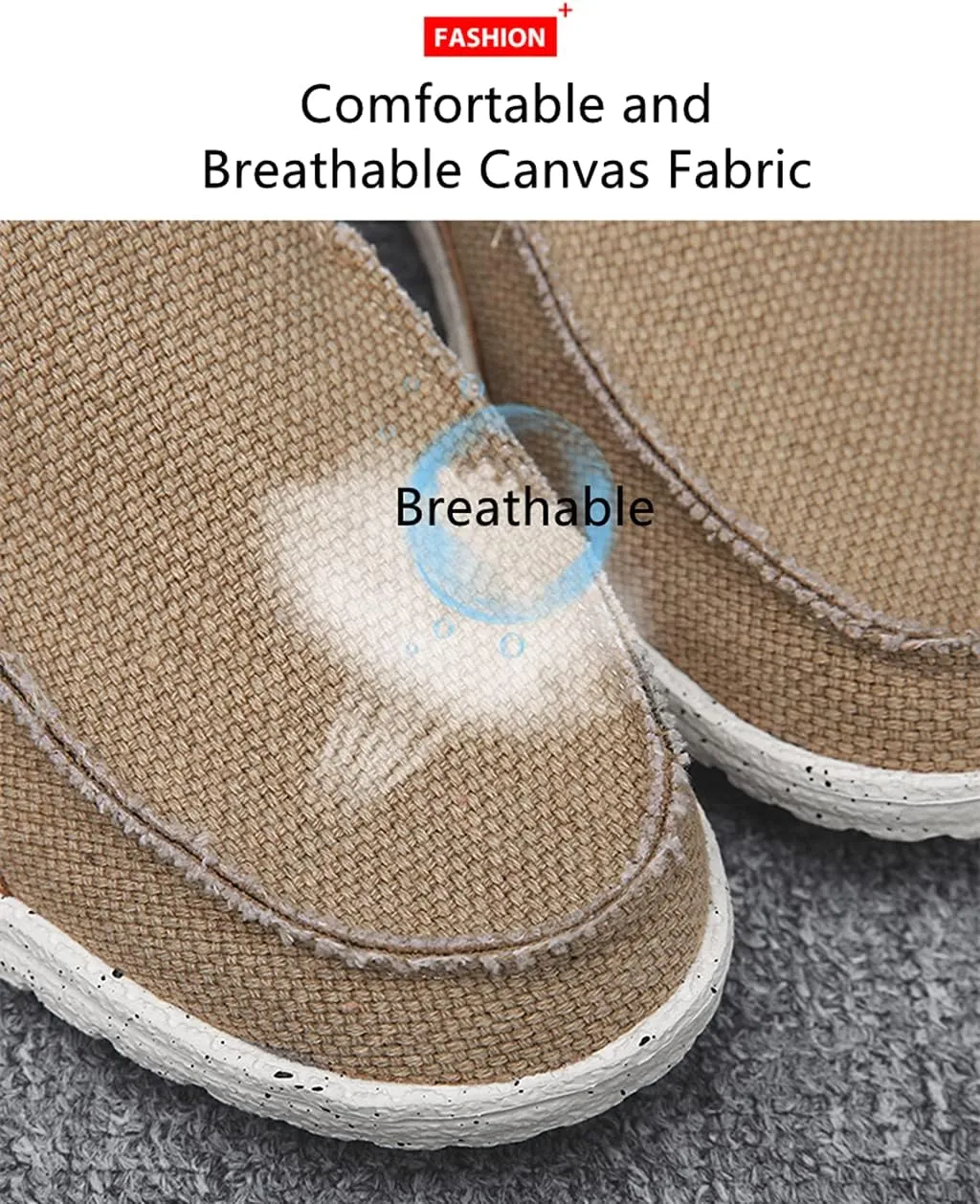 Veslexth Men's Casual Canvas Loafers Slip on Sneakers Deck Comfort Outdoor Fashion for Indoor Travel Walking Shoes