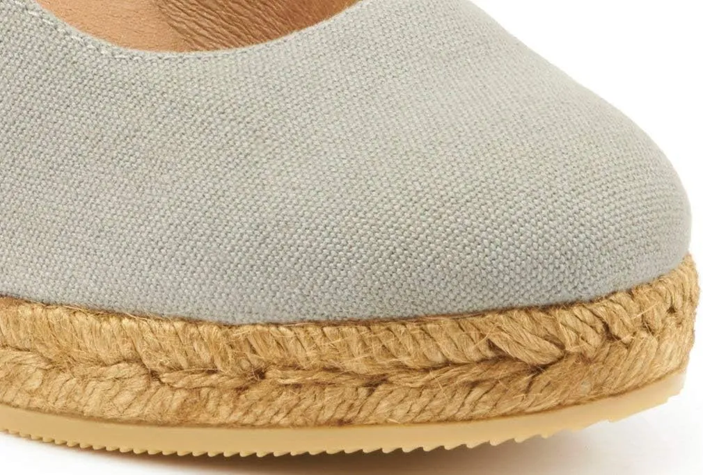 Viscata Marquesa Espadrille Canvas Wedges Spain Handmade 3 ½” Heel Women's Pumps with Breathable Organic Cotton Canvas and 100% Natural Jute Midsole for All Occasions: Casual, Work, Party