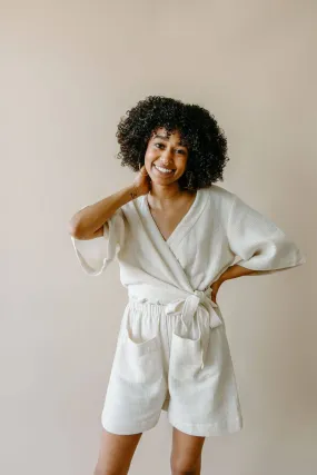 Waffle Romper (Sand)