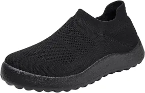 Women's Slip On Sneakers Lightweight Breathable Running Shoes for Men Arch Support Ladies Shoes Casual White Platform Sneakers Waterproof Tennis Shoe Loafers Shoe