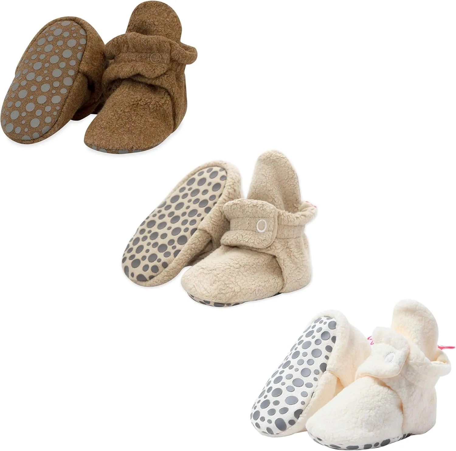 Zutano Unisex Fleece Baby Booties with Organic Cotton Lining, Newborn Essentials