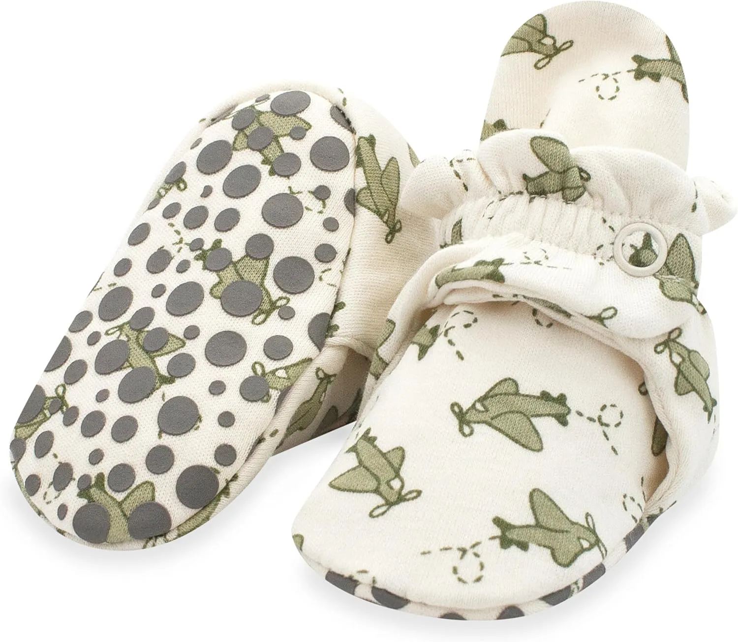 Zutano Unisex Organic Cotton Baby Booties With Gripper Soles